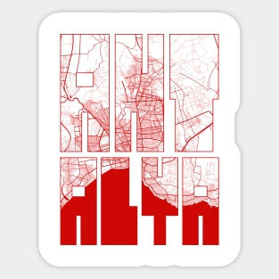 Antalya, Turkey City Map Typography - Oriental Sticker